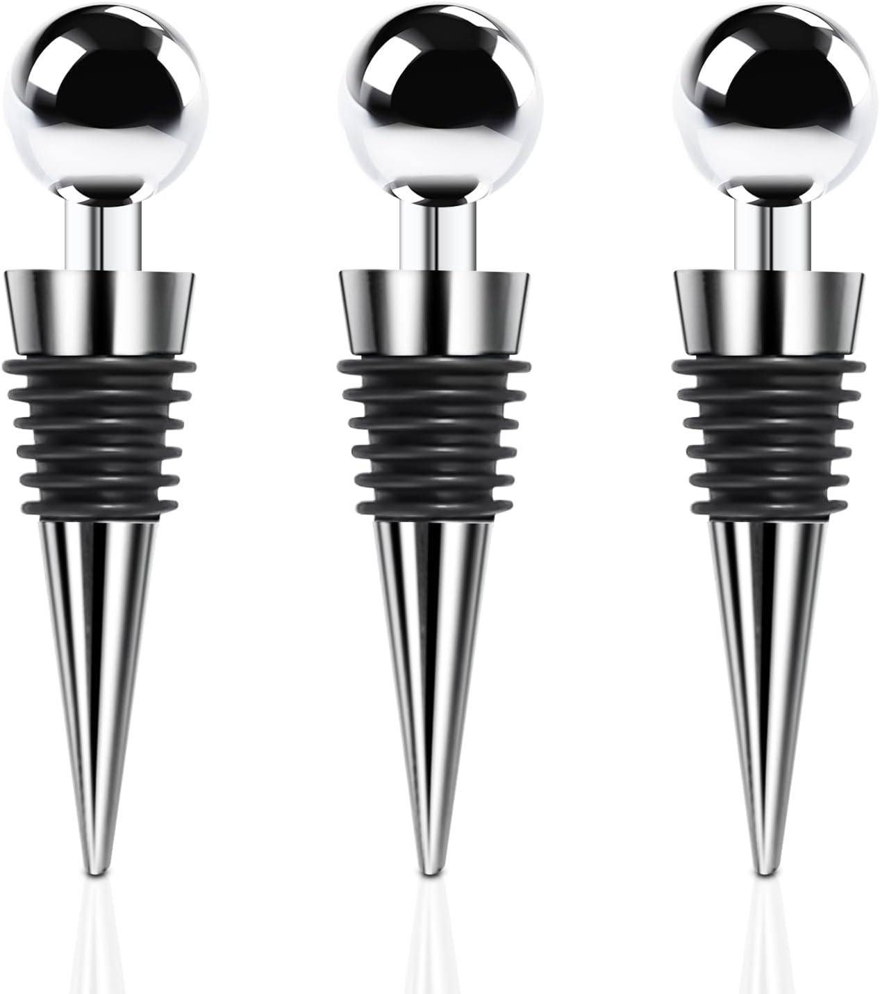 Wine Bottle Stopper 3PCS Wine Stoppers for Wine Bottles Wine Stoppers Bottle Stopper Silicone Wine Bottle Stopper Wine Toppers for Wine Bottles for Home, Hotel, Club, Bar Venues