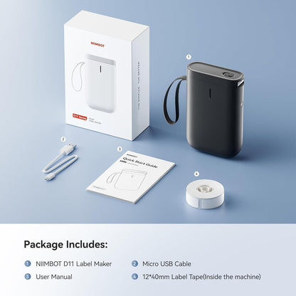 NIIMBOT Label Maker - Portable Wireless Label Printer with Multiple Templates | USB Rechargeable for Home & Office Organization