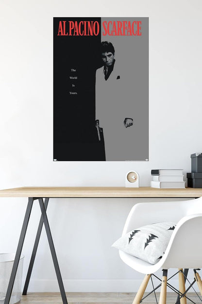 Scarface Wall Poster - Unframed Movie Art Print | 34" L x 22.4" W for Home Decor