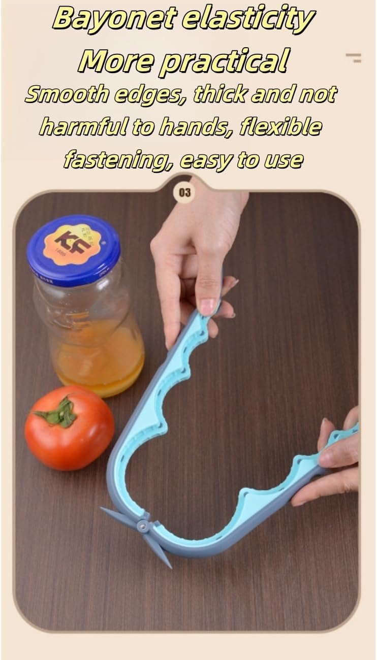 Skiennix Multi-Functional Can Opener - Easy Grip Jar Opener for Seniors & Arthritis Relief (Blue)