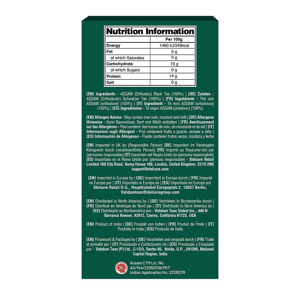 VAHDAM Original English Breakfast Tea - Strong & Aromatic Loose Leaf | Non-GMO, Gluten-Free | 340g/12oz - 170+ Cups