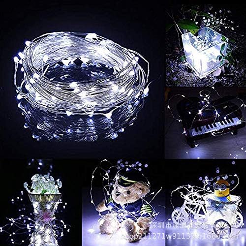 Skiennix 24 Pack Fairy Lights - Battery Operated 7ft 20 LED Mini Twinkle String Lights | Waterproof Silver Wire for Weddings & Christmas Decor