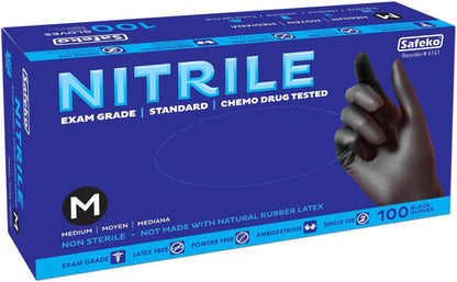Nitrile Exam Gloves - Latex-Free, Powder-Free, Non-Sterile Disposable Gloves for Medical & Kitchen Use