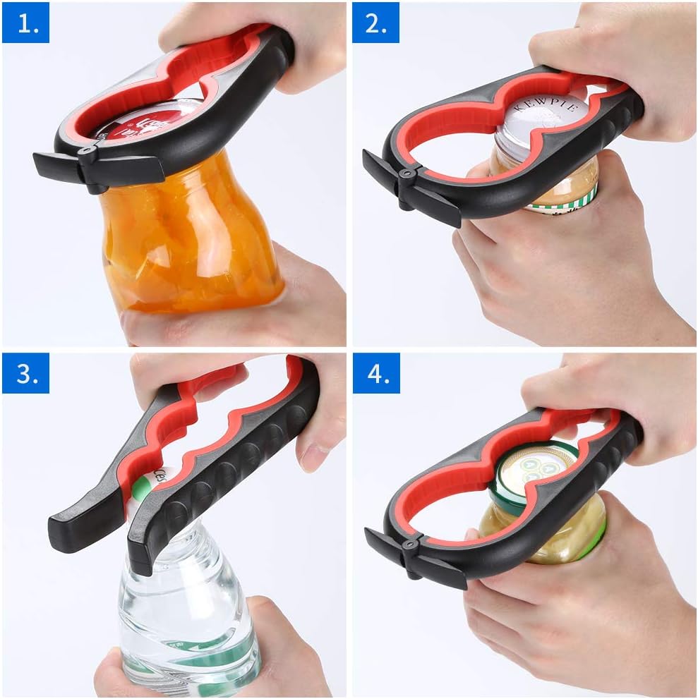 Skiennix Jar Opener - Easy Grip Bottle & Can Opener for Seniors with Arthritis | Ideal for Low Strength Hands