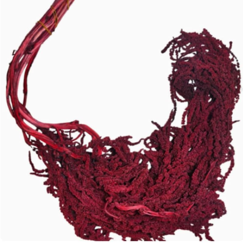 Artificial Hanging Flowers - Red Wisteria & Amaranthus for Wedding & Decor - 5Pcs