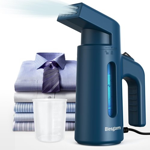 Blesgam Steamer for Clothes 700W, Double Row Steam Clothes Steamer, 180ML Large Capacity Water Tank, 40S Fast Heat-up Garment Steamer for Home and Office(GY168)