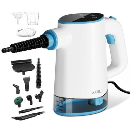 VGOBLO Handheld Steam Cleaner for Home, Pressurized 15s Instant Heat Steam Cleaner, 500ml Removable Water Tank & Self-Clean, Portable Multi-Surface Steamer for Cleaning, Kitchen, Bathroom, Car, Floor