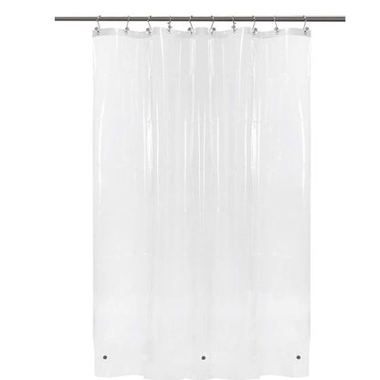 BAROSSA Design 54 inch Wide Stall Shower Curtain Liner with 3 Magnets - PEVA, Waterproof, PVC Free, Metal Grommets, Clear, 54x72