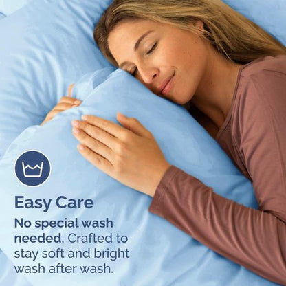 King Pillow Cases Set of 8 - Ultra Soft Hotel Quality Pillowcase Covers - Comfy. Cozy & Wrinkle Free - Shrink, Stain and Fade Resistant - Machine Washable Pillow Protectors - 8 Piece Set - Light Blue