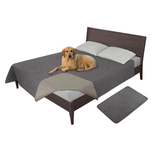 Easy-Going 100% Waterproof Dog Bed Cover, Non-Slip Pet Blanket for Furniture, Washable Couch Cover, Repleasement Sofa Cover (68x82 in,Gray)