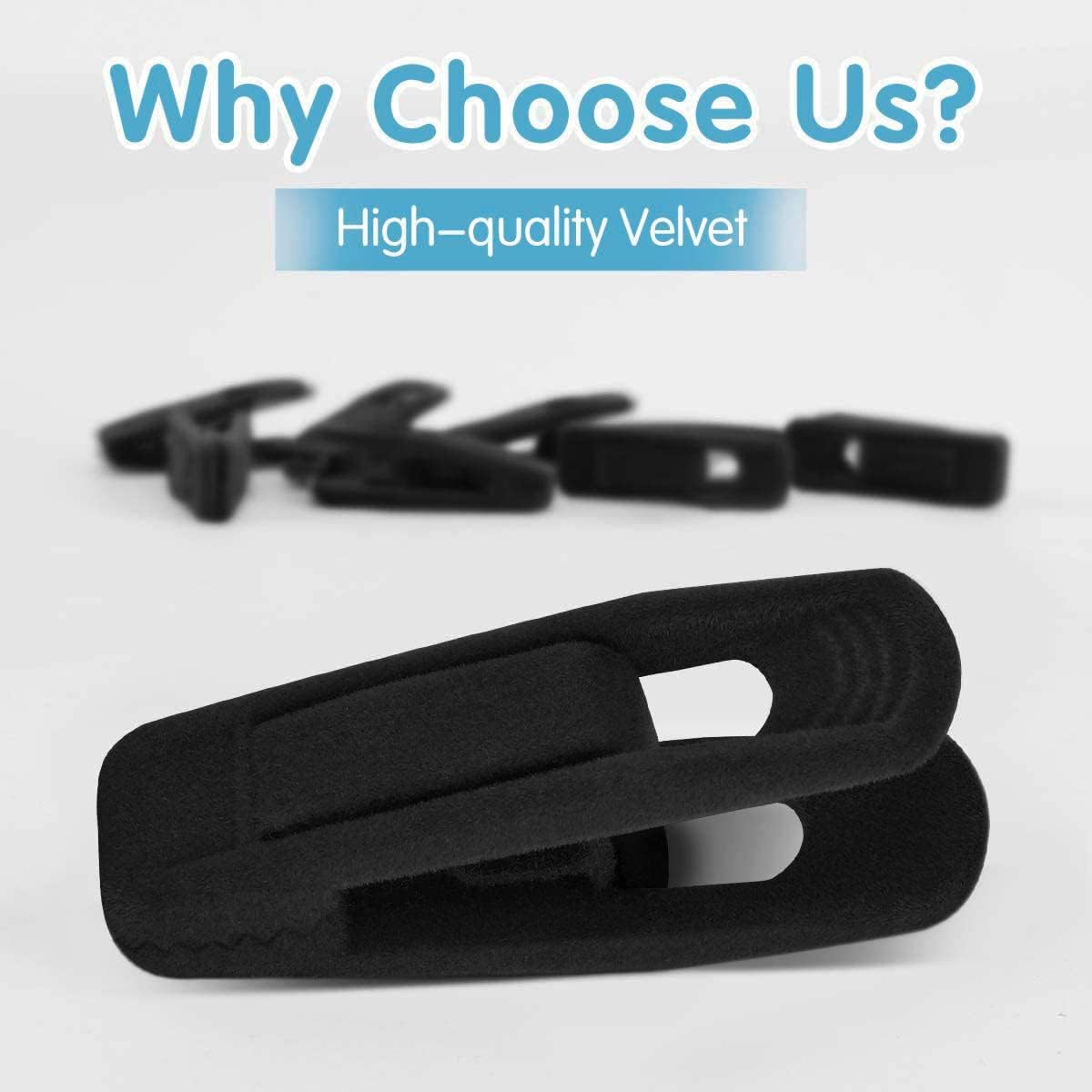 TOFIIGREM Velvet Hangers - 40 PCS Black Clips for Pants, Skirts & Baby Clothes | Durable & Non-Slip