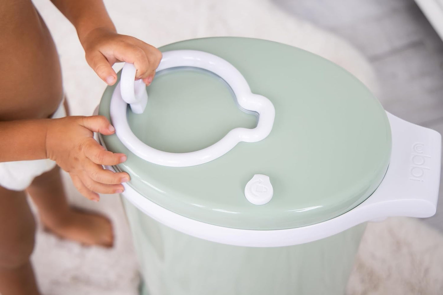 Ubbi Steel Diaper Pail - Odor Locking Design, No Special Bag Needed | Award-Winning Sage Green