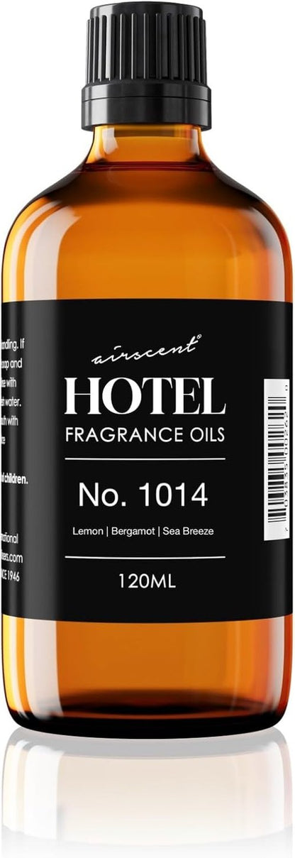 AirScent Hotel Diffuser Oil No. 1014 - Premium Fragrance Oil for Ultrasonic Diffusers | 120 mL, Lemon & Sea Breeze
