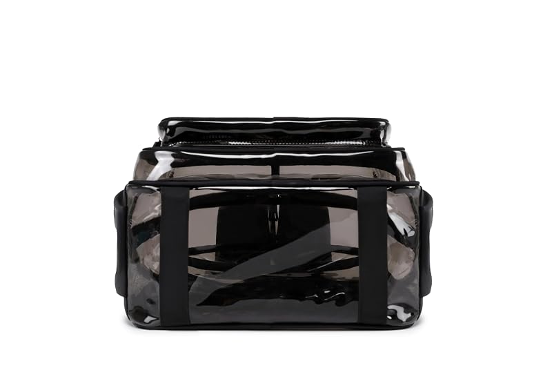 Heavy-Duty Clear Backpack for School, Semi Black - Transparent Bookbag for Students & Events