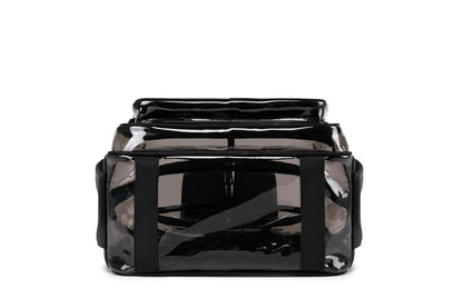 Heavy-Duty Clear Backpack for School, Semi Black - Transparent Bookbag for Students & Events