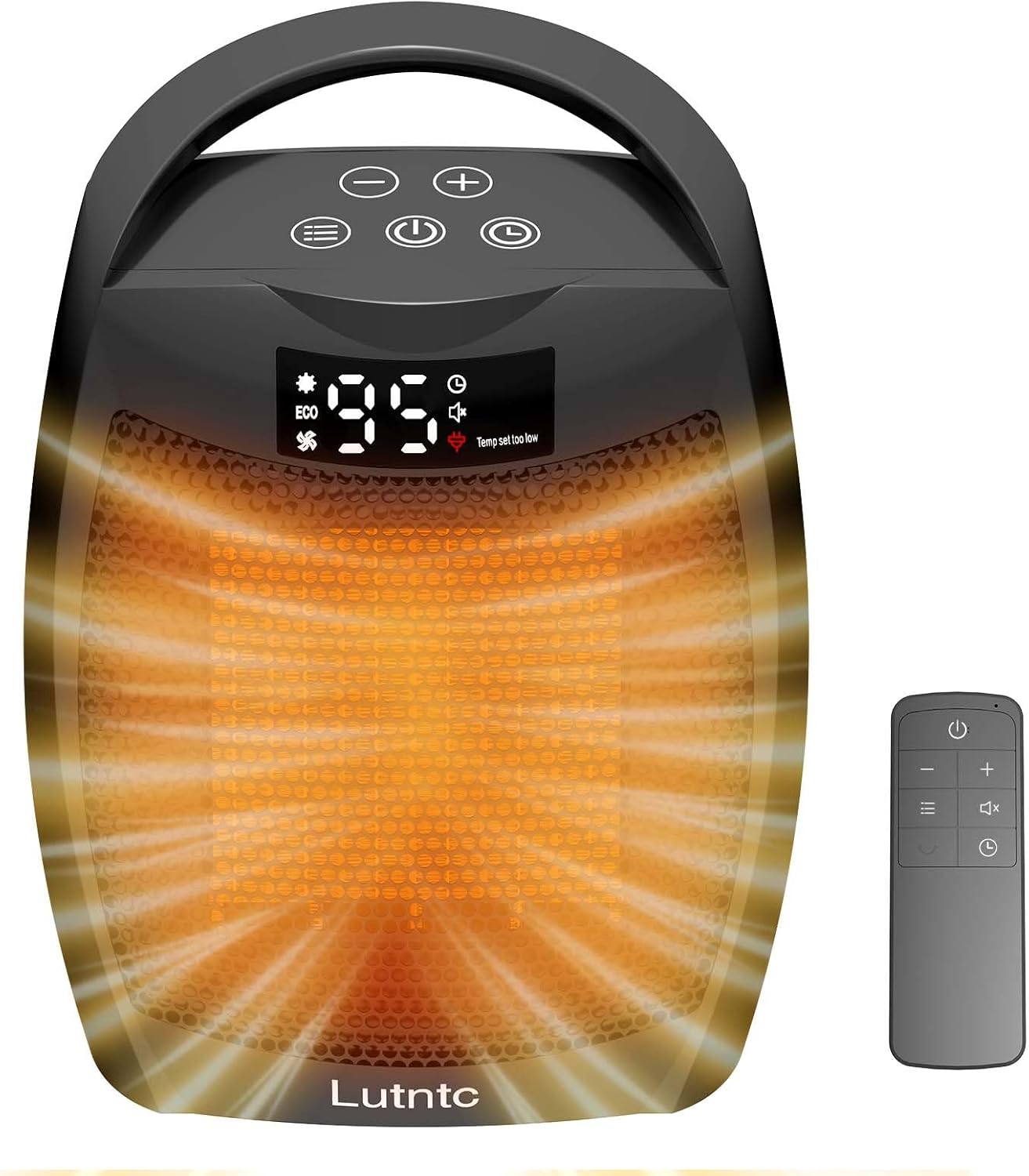Portable Ceramic Space Heater - 1500W Fast Heating with Digital Display & Touch Controls | Ideal for Home & Office