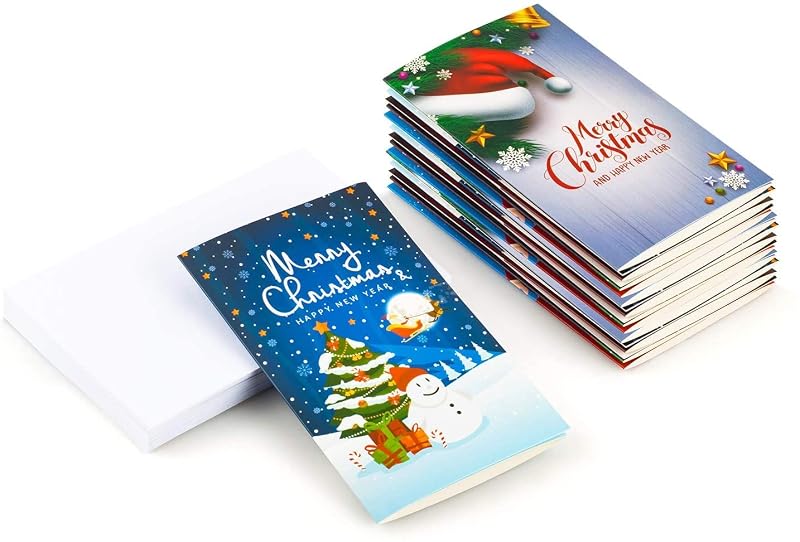 Christmas Gift Card Holders with Envelopes — 30 Pack, Festive Designs