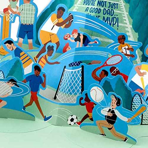 Hallmark Pop Up Fathers Day Card for Dad from Son or Daughter (Sports)