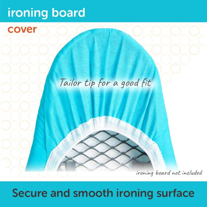 Oliso Ironing Board Cover - 100% Cotton with Professional Felt Pad | Fits 54" x 15" Boards - Turquoise