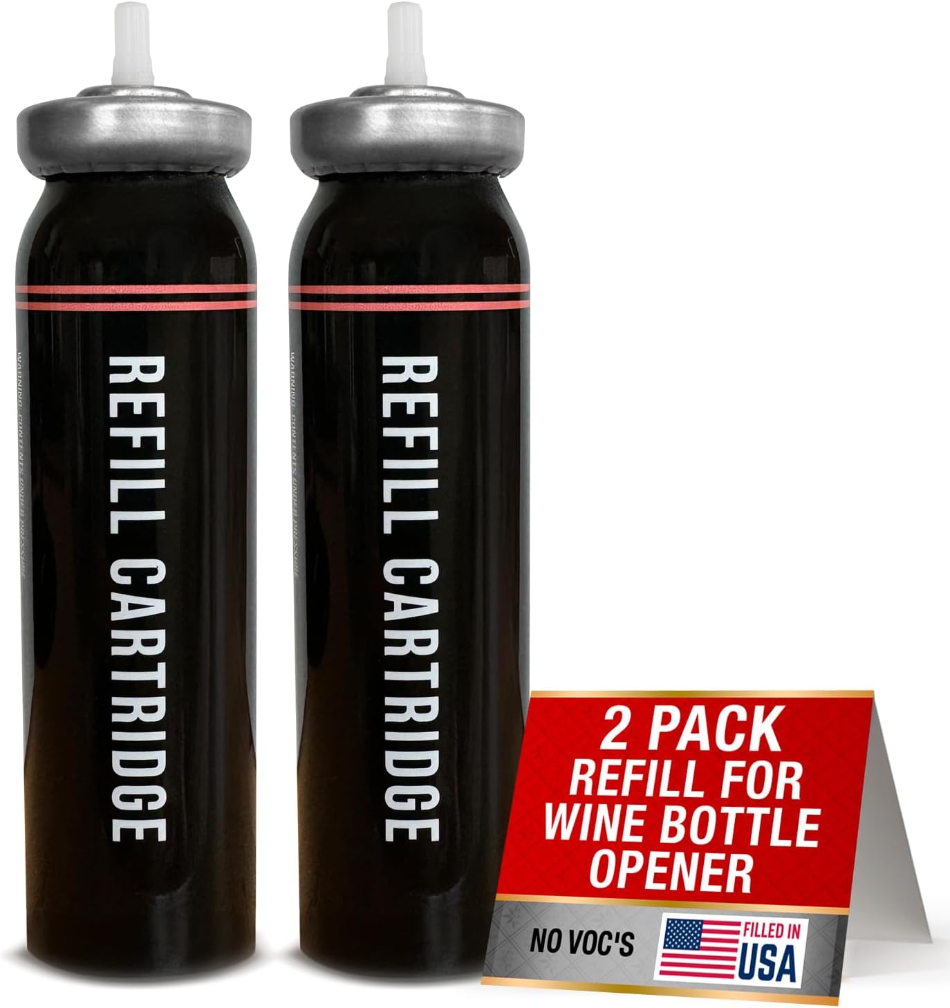 [2 Pack] Berkland Refill for CORK POPS® Wine Bottle Opener - Non-VOC Cartridges, Filled in The USA - Compatible with LEGACY™, ORIGINAL™ and All Other Models- Environmentally Friendly - No Taste/Smell