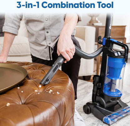 Vacmaster UC0501 Bagless Upright Vacuum Cleaner - Large Dust Cup & Efficient Cyclone Filtration System | 17ft Cord for Carpets & Pet Hair