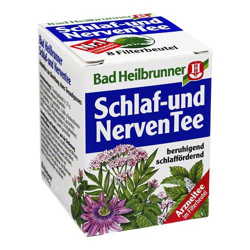 Bad Heilbrunner Schlaf und Nerven Tea / sleeping and nerv (4 Packs each 8 Teabags) - fresh from Germany