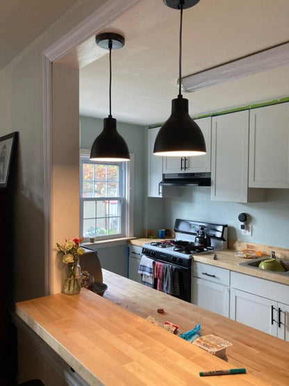 3 Pack Single Kitchen Island Mini Metal Drum Pendant Light Industrial Hanging Ceiling Light Fixtures for Over Sink Bar,Dining Room,Corridor,Entryway,Hallway