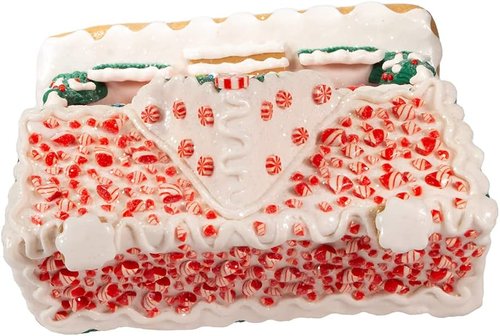 Kurt S. Adler 9.5-Inch Gingerbread LED House - Battery-Operated with Music Box Feature