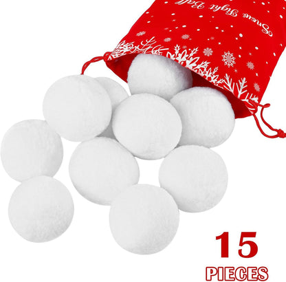 Cooraby 25 Pieces Artificial Snowballs - 2.6 Inch Realistic Indoor Fun for Winter Games