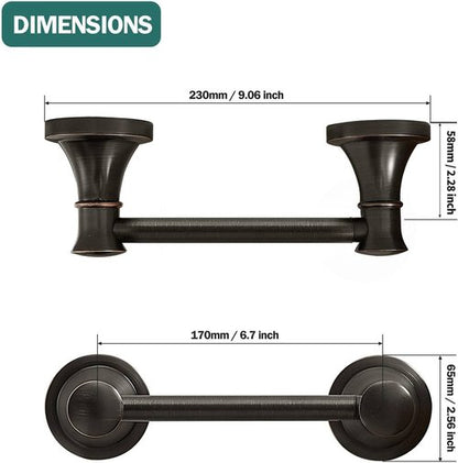 Hoimpro Wall Mounted Toilet Tissue Paper Holder - Rustproof Design in Oil Rubbed Bronze Finish