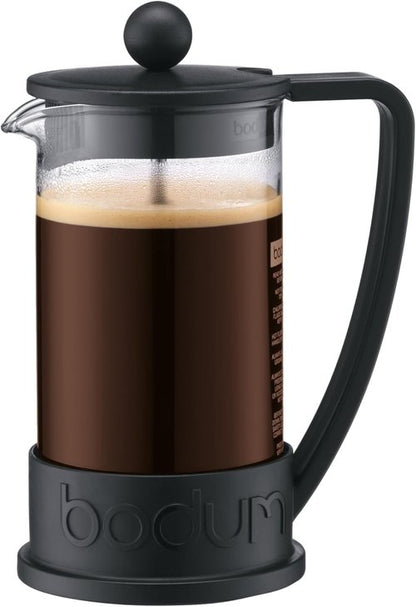 Bodum 12oz Brazil French Press Coffee Maker - High-Heat Borosilicate Glass, Black Finish