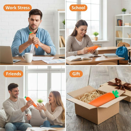 Skiennix Carrot Stress Relief Toy - Realistic Moldable Giant Carrot Fidget Ball for Relaxation | Ideal Easter Basket Gift