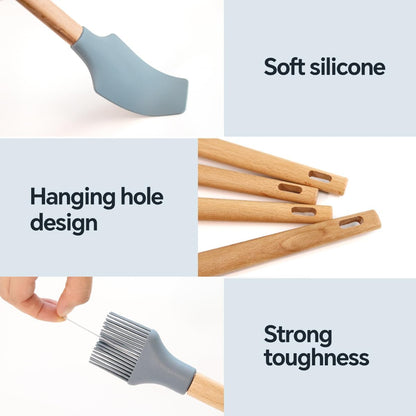 Skiennix Silicone Spatula Set - 5 Pcs Food Grade Rubber, Heat Resistant Up to 600°F, Ergonomic Grip