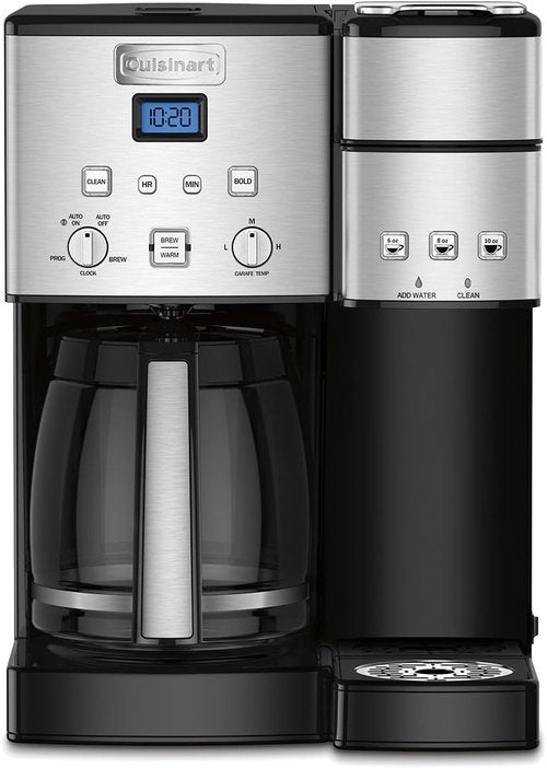 Cuisinart Coffee Maker - Single Serve & 12 Cup | 3 Sizes: 6oz, 8oz, 10oz - Stainless Steel SS-15P1