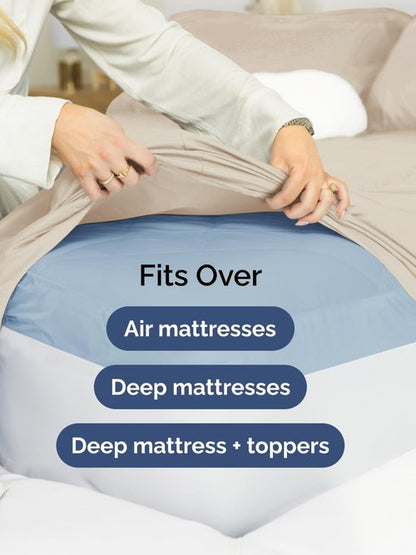 Extra Deep Queen Sheet Set - 6 Piece Breathable and Cooling Sheets - Hotel Luxury Bedding for Women, Men, Kids & Teens - Easy & Secure Fit - Soft, Wrinkle Free and Comfy - Extra Deep Pockets - Wheat
