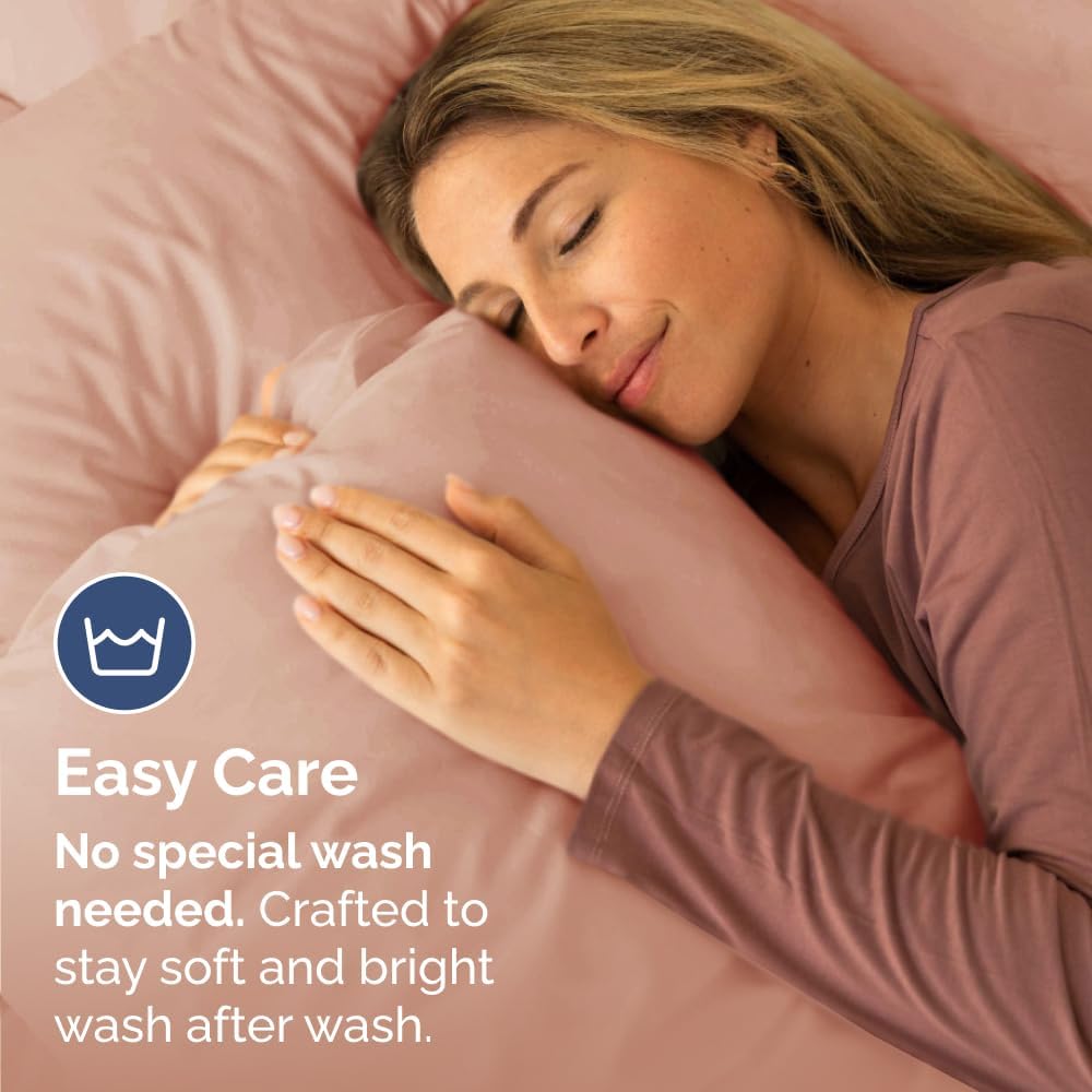 Queen Pillow Cases by [Brand Name] - Ultra Soft Hotel Quality Covers | Cozy, Wrinkle-Free, Fade Resistant - 2 Piece Set in Mauve