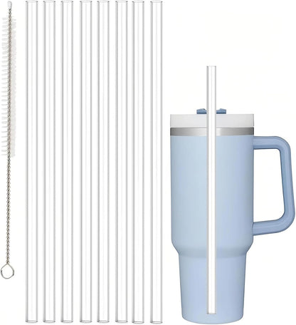 TAL Replacement Straws for 40oz Stainless Steel Tumbler - Includes Cleaning Brush, Pack of 8