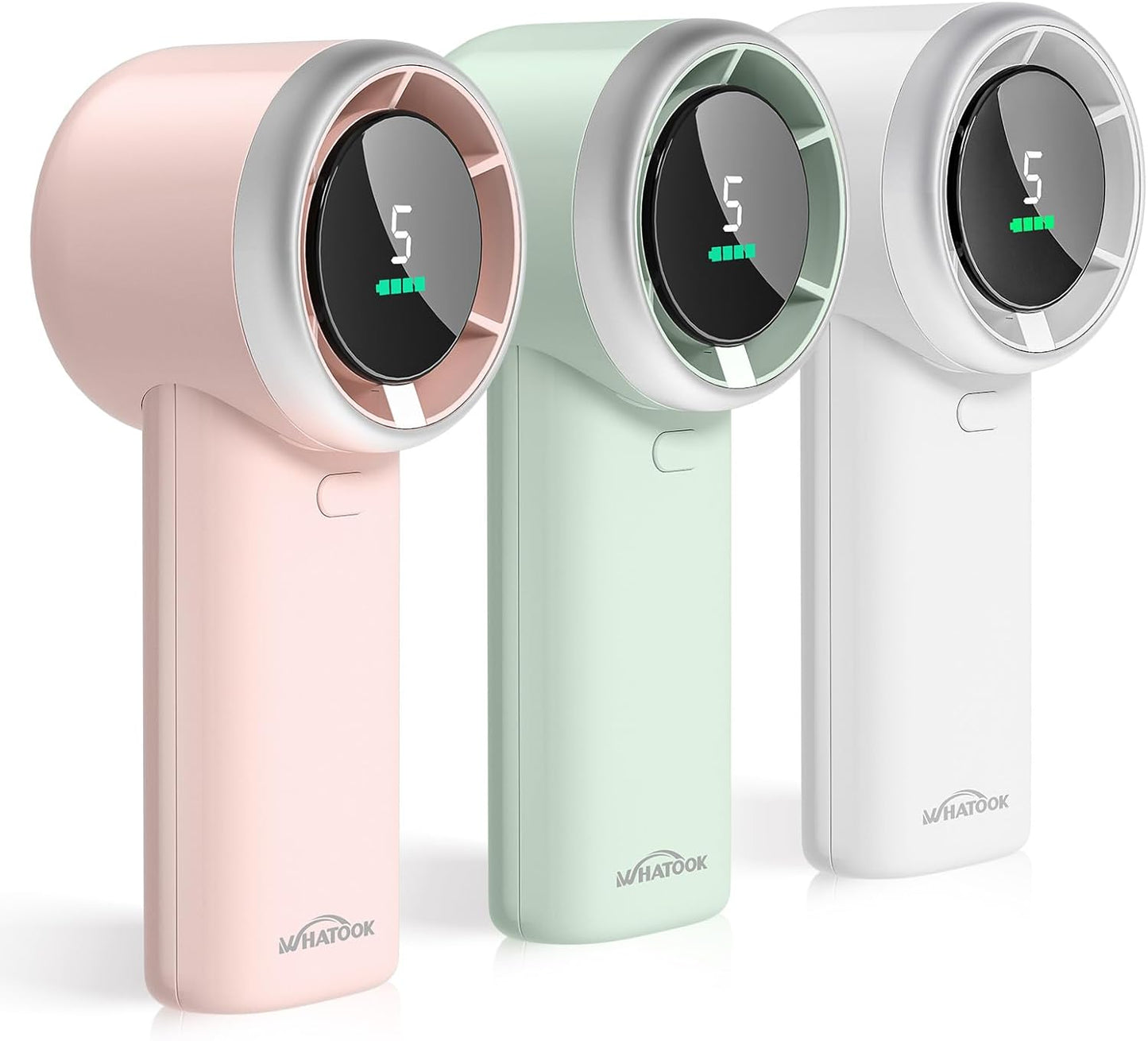 WHATOOK Portable Handheld Mini Fan - High-Speed Cooling with 10-Hour Battery Life | USB Rechargeable, Pink