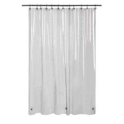 Barossa Design Extra Long Clear Black Shower Curtain Liner with 3 Magnets - 72" x 84" XL, Waterproof PEVA Lightweight Shower Liner for Bathroom, PVC Free, Metal Grommets - Clear Black, 72x84