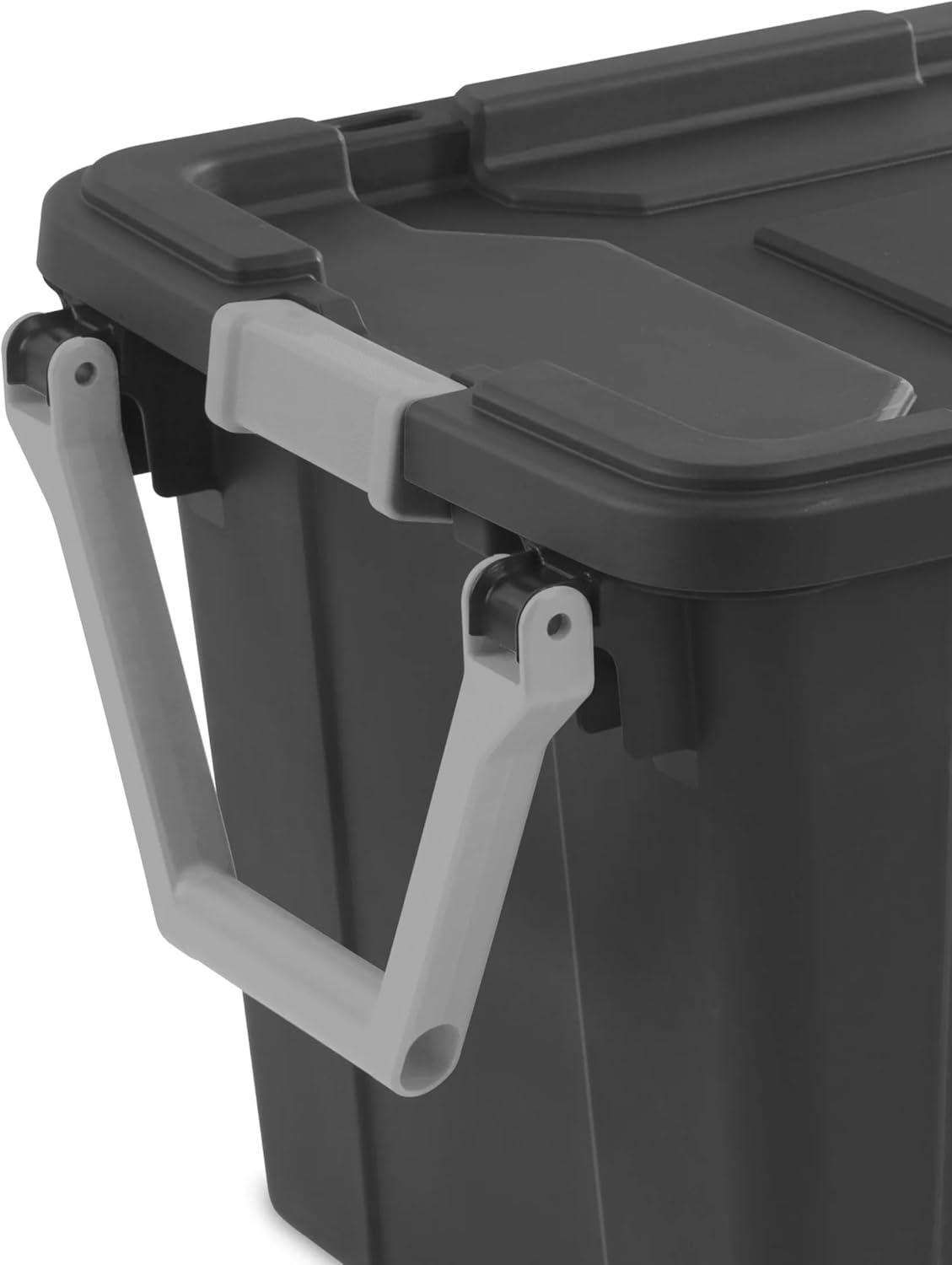 Regine Switzerland 40-Gallon Industrial Storage Bin - Heavy-Duty Resin Plastic with Locking Lid | Deep Gray