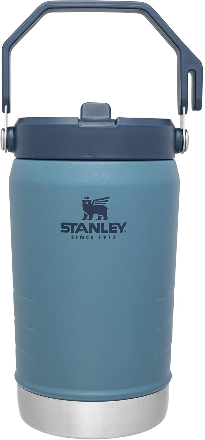 Stanley IceFlow 40 OZ Stainless Steel Water Jug - Vacuum Insulated, Leak-Resistant Flip Straw, Lagoon Color