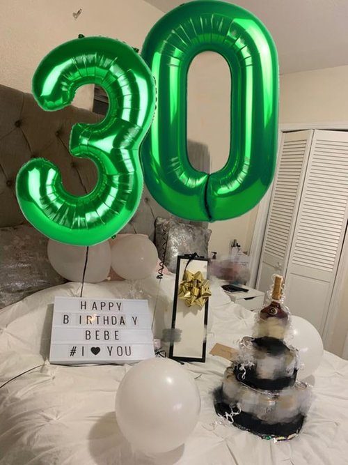 40 Inch Dark Green Number 50 Balloon - Perfect for 50th Birthday & Wedding Anniversary Decorations
