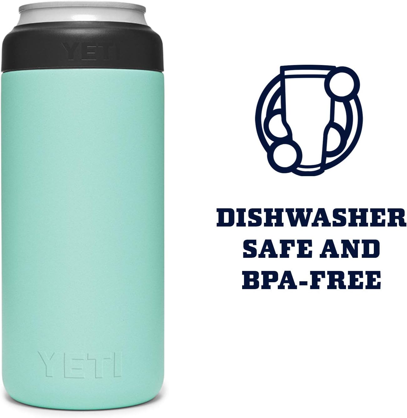 YETI Rambler 12 oz. Colster Slim Can Insulator for the Slim Hard Seltzer Cans, Seafoam (NO CAN INSERT)