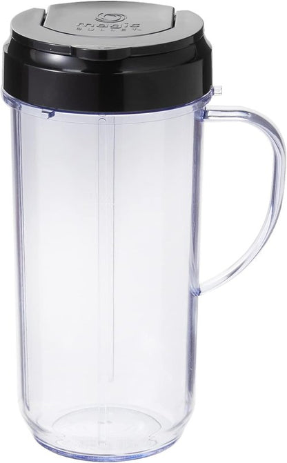 Magic Bullet 22 Ounce Travel Mug - Flip Top Lid for Easy Drinking | Sleek Black Design