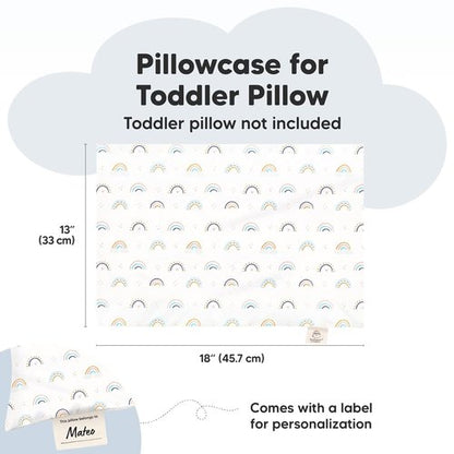 KeaBabies Toddler Pillow - Soft Cotton Baby Cushion with Pillowcase | 13x18 Size for Kids