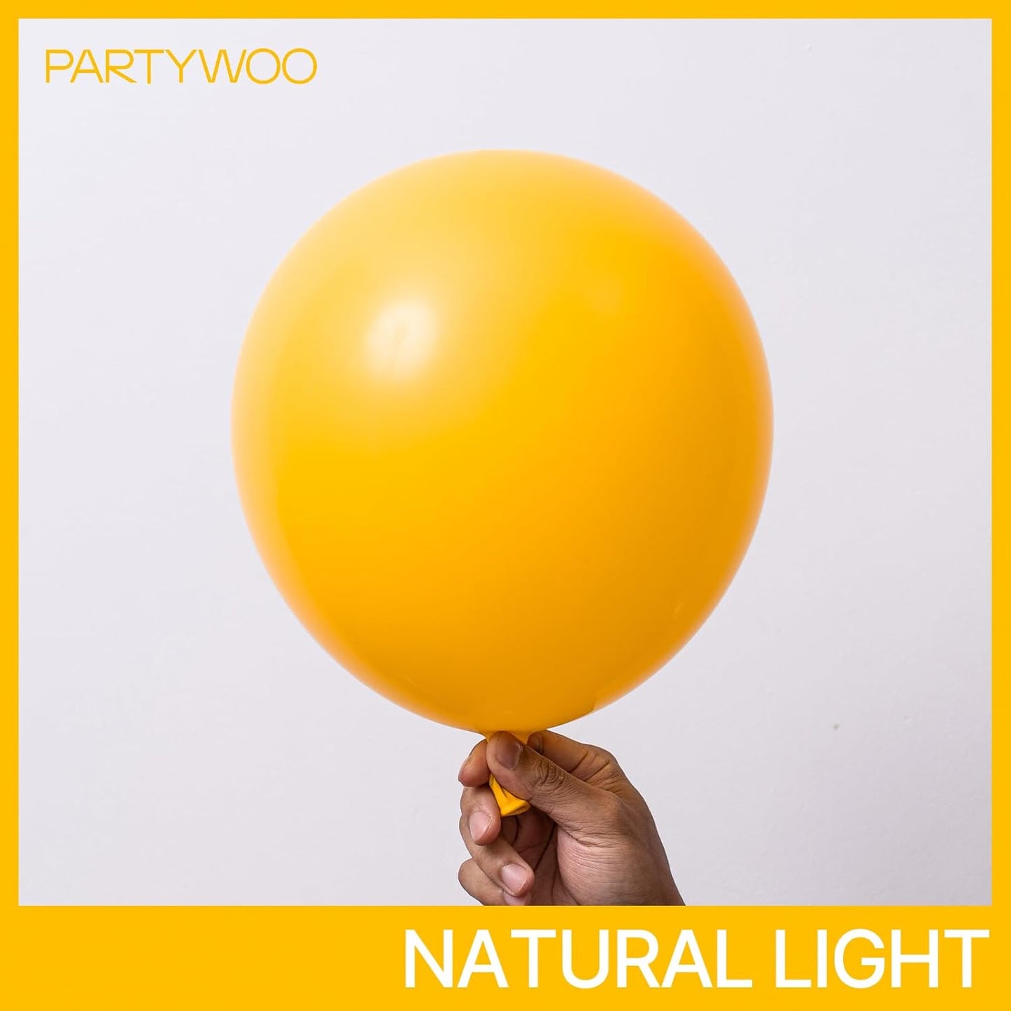 PartyWoo Mustard Yellow Balloon Arch Kit - 152pcs in 5-18 Inch Sizes for Birthday & Baby Shower Decor