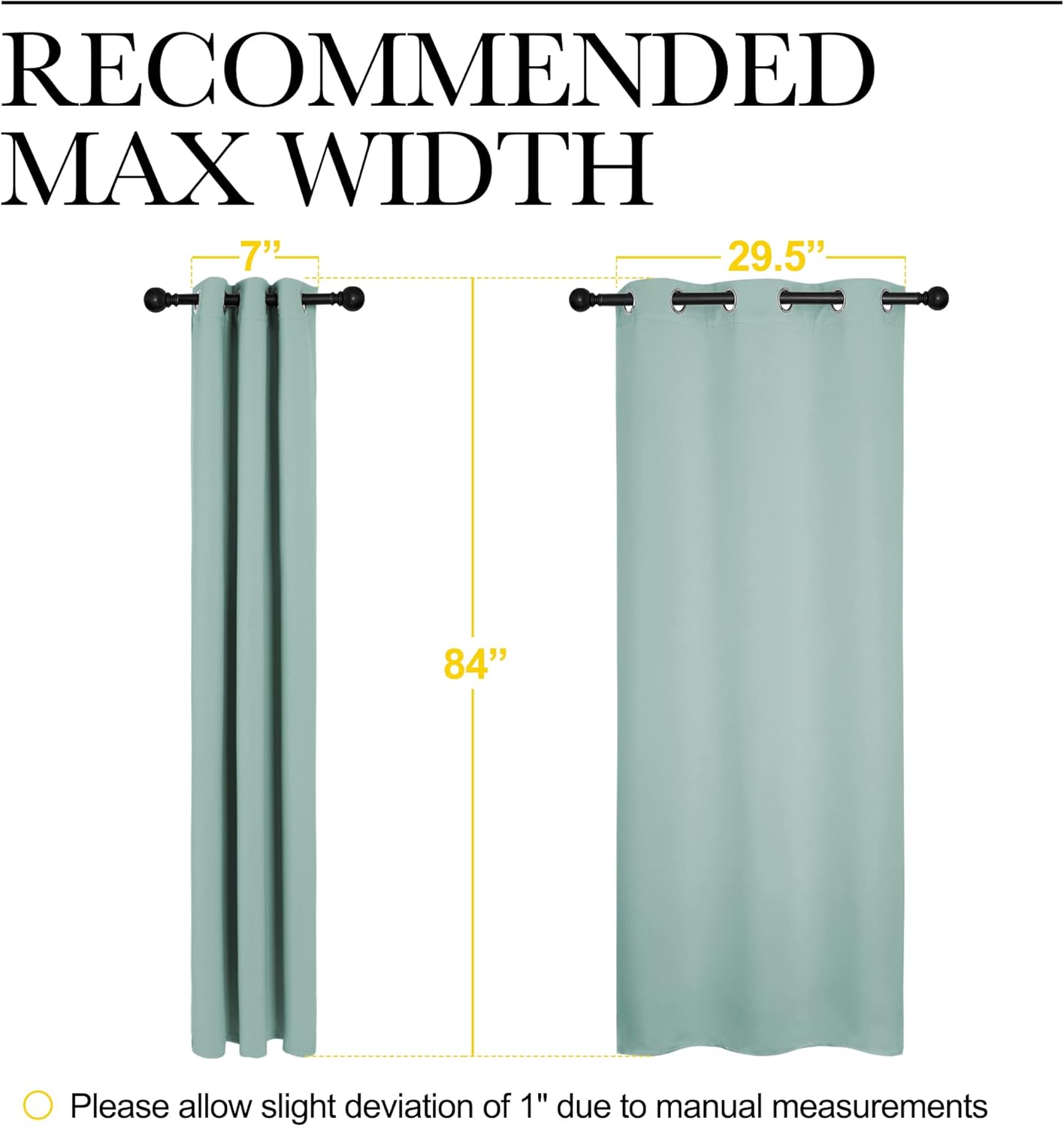 NICETOWN Thermal Blackout Curtain Panels - Insulated Grommet Drapes for Loft Windows | Aqua, 34x84 Inches (One Pair)
