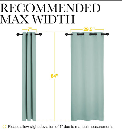 NICETOWN Thermal Blackout Curtain Panels - Insulated Grommet Drapes for Loft Windows | Aqua, 34x84 Inches (One Pair)