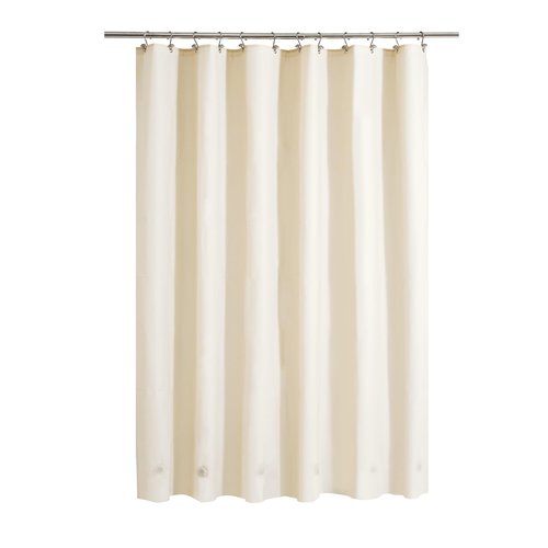Barossa Design Beige Shower Curtain Liner with 6 Magnets - Waterproof PEVA Shower Liner for Bathroom, 72" x 72" Standard Size, PVC Free, Metal Grommets - Beige, 72x72