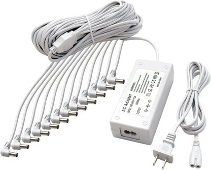 Lemax 4.5V Power Adapter - Lighted Accessory for Christmas & Halloween Village Decor | 12 Output White